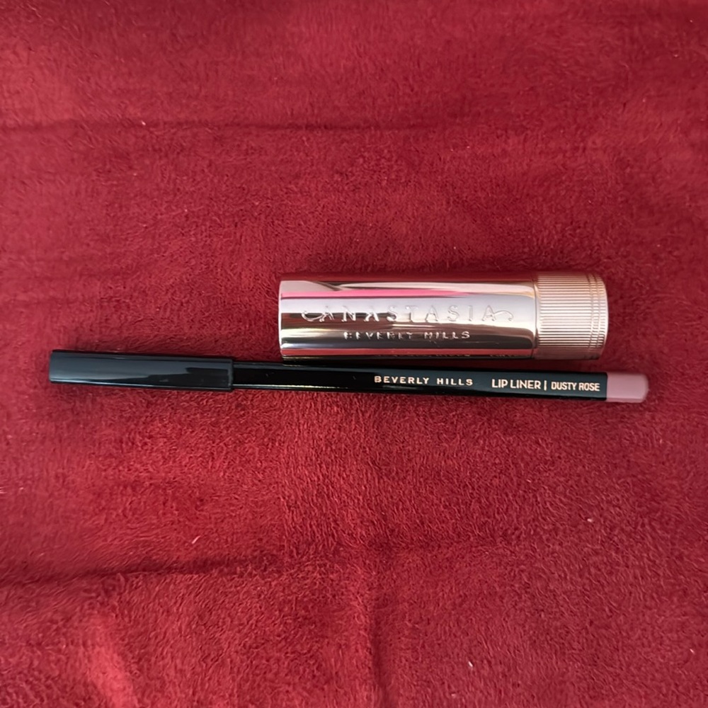 Anastasia Beverly Hills Full Size Satin Lipstick and Mini Lip Liner Dusty Rose